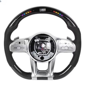 Volant de voiture en fibre de carbone LED personnalisé pour <span class=keywords><strong>Mercedes</strong></span> Benz <span class=keywords><strong>AMG</strong></span> W205 W204 G55 G500 W212 W213 W463 C63 S63 CLS63 E63 - Product Image 2
