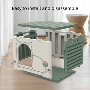 <strong>Cat</strong> Cabinet Modern Fashion Animal Multifunctional Pet Villa House Indoor Outdoor Rainproof <strong>Cat</strong> Cage Washable Feature For Living - Product Image 4