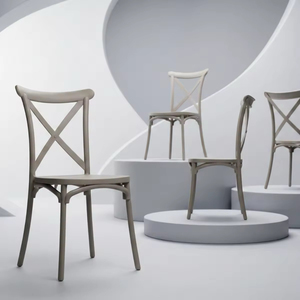 Wholesale Stackable Cross Back <b>Plastic</b> <b>Dining</b> <b>Chair</b> Lightweight Durable Restaurant Hotel Home Indoor Outdoor Commercial Seating - Product Image 6