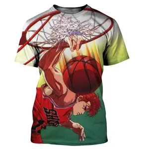 Fitspi Anime 3d Print T-shirts Basketball Streetwear Men Women Sports Casual Oversized T Shirt Harajuku Kids Tees Tops