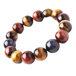 Bijoux fantaisie pierres précieuses pierre naturelle perlée hommes et femmes Bracelets <span class=keywords><strong>Bracelet</strong></span> oeil de tigre - Product Image 2