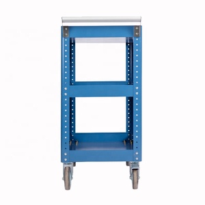 Carro de mano plegable de metal para el hogar, plataforma de cuatro ruedas, camión de mano, 3 cajones, carro de <span class=keywords><strong>herramientas</strong></span> ligeras para taller de reparación de garaje en casa - Product Image 3