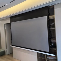 Écran ALR motorisé caché pour plafond de 84 à 150 pouces Écran de projection pour plafond en matériau acoustiquement transparent 4K 8K