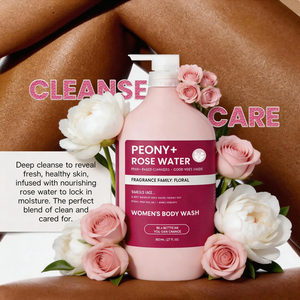 Jabón Corporal para Mujer con Agua de Rosas y Peonía, a Base de Plantas, Hidratante, Nutritivo, Limpiador Profundo, para una Piel Saludable, Suave, Sedosa y Radiante - Product Image 4
