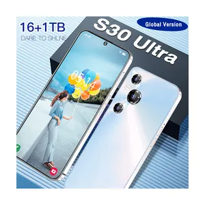 Yüksek kaliteli S30 Ultra 16 + 1TB 50MP + 108MP smartphone cep telefonları 100 rs cep telefonu