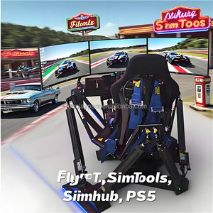 6Dof Car Racing Complete 6Dof Motion Simulador de carreras virtual Sim Racing Cabina plegable con tres pantallas - Product Image 6