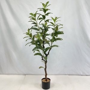 Planta de Croton Artificial de alta calidad con hojas de <span class=keywords><strong>Codiaeum</strong></span> de seda ignífugas UV en maceta para decoración del hogar interior/exterior - Product Image 4