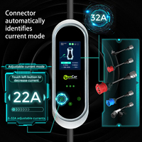 Chargeur EV portable monophasé Zencar 32Amp IEC62196-2 ue Type 2 7kW chargeur de voiture rapide avec adaptateurs pour véhicules électriques