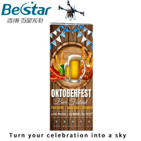 Layar LED Terpasang Drone Bestar IP65 Tahan Angin P25 Kecerahan Sesuai Pesanan Sudut Pandang 360 Pertunjukan Festival
