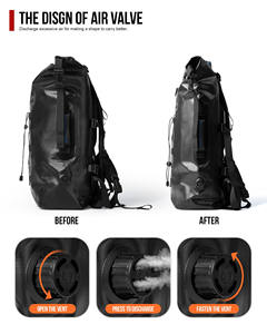 Échantillon gratuit Sac à dos étanche léger en PVC 15L/25L pour le camping, le kayak, la randonnée, les voyages, la moto - Product Image 2