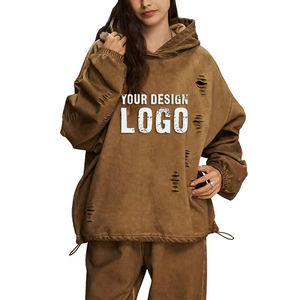 Sweat-shirt pour femme à épaules tombantes, style vintage, délavé, délavé à l'eau, délavé à l'acide, délavéà l'eau, délavé            à l' - Product Image 2