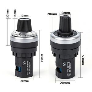 Convertidor de Frecuencia con Potenciómetro LA42DWQ-22, Controlador de Velocidad de Precisión de 22 mm 1K2K5K10K para Variador de Frecuencia Variable (VFD) - Product Image 2
