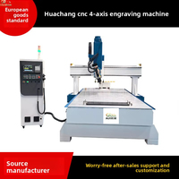Machine de gravure CNC à tête pivotante à quatre axes, multifonctionnelle, garantie 4 ans, surfaces courbes, mur d'armoire, bois