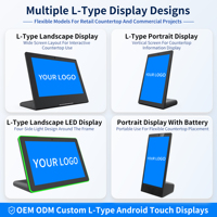 Tablette Android de Bureau OEM en Forme de L de 10,1 Pouces avec Écran Tactile pour Évaluation Client, Commande de Restaurant, RJ45 en Option, POE et NFC
