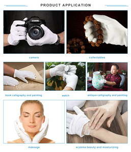 100% Raw White Unbleached Organic Cotton Hand <strong>Cream</strong> Eczema <strong>Gloves</strong> - Product Image 4