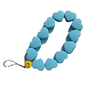 2026 Cordon anti-perte réglable pour téléphone portable en résine avec perles en forme <span class=keywords><strong>de</strong></span> cœur, breloque chaîne <span class=keywords><strong>de</strong></span> téléphone portable pour femme, bracelet <span class=keywords><strong>de</strong></span> poignet pour téléphone - Product Image 1
