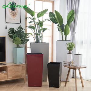 Outdoor indoor garden livingroom big large tall plastic commercial flower pots & planters wholesale plant pots modern planter