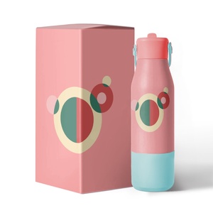 Custom Logo 500ml/700ml BPA-Free Stainless <b>Steel</b> Water <b>Bottle</b> for Kids Double Wall with School for Straw Lid for Camping - Product Image 4