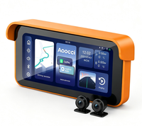 Caméra de tableau de bord pour moto Aoocci C6 1080P, caméra avant et arrière, double objectif DVR avec support antivol, étanche pour moto