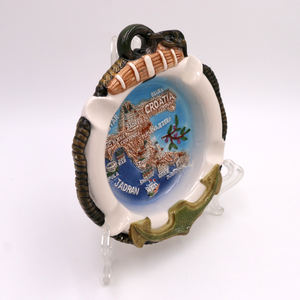 Groothandel Kroatische Souvenir Keramische Ronde Asbak - Product Image 4