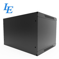 Kabinet Server Dinding LE 19 Inch 6U 9U 12U 15U 18U Rak Jaringan Standar IEC297-2 Baja Canai Dingin SPCC 600mm