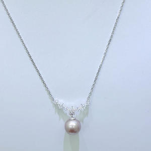 Colgante y Amuleto de Perla de Agua Dulce Natural de Zhuji de 10-11 mm, Casi Impecable, Color Morado con Elegante Plata Pura Colgante del Este - Product Image 3