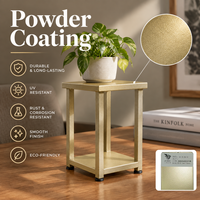 Poudres de revêtement électrostatique personnalisées EPY26196-3, peintures à base de poudre de cuivre mat doré, pulvérisation électrostatique