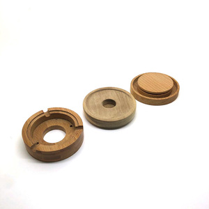 Tapas de madera para vasos, tapas redondas reutilizables de pino para vasos XL26 - Product Image 4