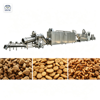 Ligne de production d'aliments pour animaux certifiée CE, machine extrudeuse à sec pour aliments pour chiens, chats, poissons, tension personnalisée
