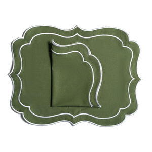 Servilletas de Mesa de Lino 100% Orgánico Ecológicas Hechas a Mano PMZW, Manteles Individuales Bordados Estilo Europeo Lavados a la Piedra 60x60cm Personalizables - Product Image 1