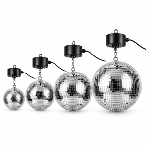 Espejo Esférico Motorizado de 20-50cm, Facetas de Cristal Auténtico Plateadas para Eventos Escénicos - Product Image 2