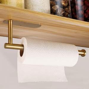 Support mural auto-adhésif en acier à un niveau, forme carrée, pour cuisine – Porte-serviettes en papier, rangement d'outils, nettoyage - Product Image 1