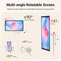 Layar Pintar Mobile 32 Inci LCD Putih Smart TV Monitor Layar Sentuh Mode Game untuk Laptop Tablet-HDTV Sentuh 10 Titik 6-8 Jam