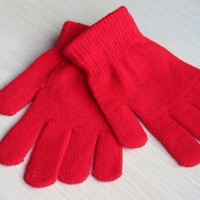 Gants en coton/élasthanne tricotés chauds pour l'automne et l'hiver, longueur poignet, doigts complets, pour la plage, hommes et femmes, directement de l'usine