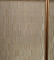 Tissu métallique tissé en acier inoxydable texturé multicolore à motif nid d'abeille scintillant, pour la découpe et le pliage haut de gamme