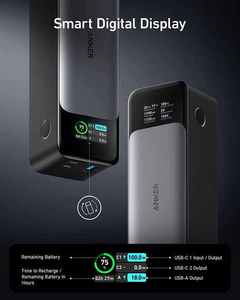 Anker 737 พาวเวอร์แบงค์ความจุสูง 24000mAh 140W Output 3 พอร์ต เครื่องชาร์จพกพา (PowerCore 24K) พร้อมหน้าจอแสดงผลดิจิตอลอัจฉริยะ A1289 - Product Image 4