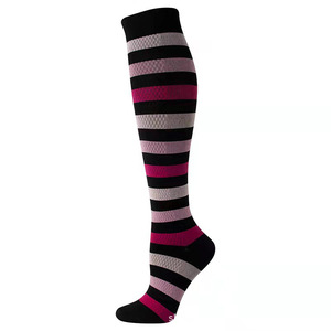 Womens <b>Compression</b> Socks Striped Nylon Tall Knee High Casual Fashion Socks - Product Image 5