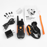 Collar de entrenamiento eléctrico para perros, Control remoto, descarga, recargable, 1000 pies, 2