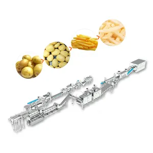 Industrial Fully Automatic Frozen French Fries Production Line Cassava Fresh Finger Potato Chips Making Machine Price