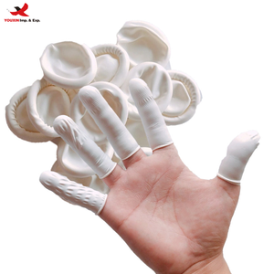 Tattoo Latex Finger <b>Cots</b> Disposable White Antistatic Esd Latex Finger <b>Cot</b> Rubber Finger Gloves GZ RTS Bulk Mixed Order - Product Image 1