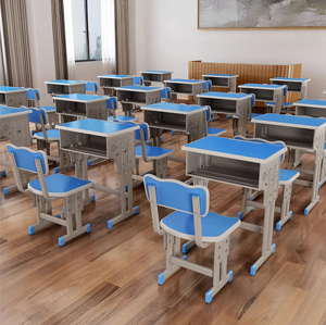 Đồ Nội Thất Trường Học Lớp Học Bàn Và Ghế Sinh Viên Chiều Cao Có Thể Điều Chỉnh Bảng Và Ghế Đặt Nghiên Cứu Bảng Lớp Học Ghế Cho Trẻ Em - Product Image 2
