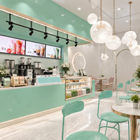 Vitrine de présentation alimentaire, présentoir de vente au détail alimentaire, service de conception professionnel personnalisé, étagère de présentation alimentaire pour boutique de bubble tea