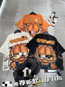 2026 Yüksek Kaliteli Büyük Beden %100 Pamuklu Bol Rahat Karikatürlü <span class=keywords><strong>Moda</strong></span> Kadın Tişörtleri OC1040 - Product Image 2