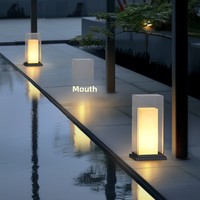 Nouvelle lampe de sol LED de style chinois, indice de protection IP65, lampe de jardin moderne pour l'extérieur avec une ambiance crémeuse pour la décoration de la cour résidentielle