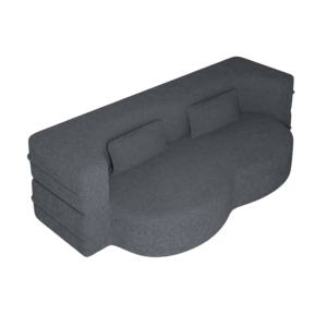 Modernes Konvertierbares Stoff-Schaumstoff-Schlafsofa mit 2 Kissen Umweltfreundliches Verstellbares Tragbares Design 15 Zoll Vollgröße Klappbar - Product Image 1