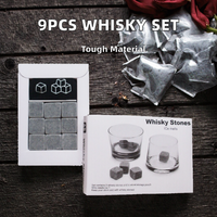 Offre Spéciale : Ensemble de 9 Becs Verseurs Écologiques pour Whisky et Vin, en Marbre, Granit Naturel et Pierre Savonneuse, Petit Diamètre, Idéal Cadeau