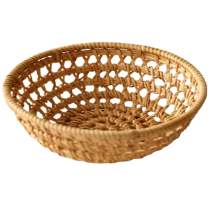 Cesta de mimbre de sauce natural al por mayor, 100% tejida a mano, redonda, de ratán, para pan, con colores personalizados, para pícnic, cesta de almacenamiento de Pascua - Product Image 1