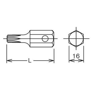 KOKEN - 107-16-19 Mèche à percussion avec mâle hexagonal métrique-INSERTS EAN 4991644323760 POUR EMBOUTS DE VISSAGE - Product Image 2