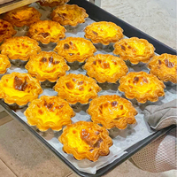 Cetakan Kue Bunga Aluminium yang Dapat Digunakan Kembali, Cawan Tart Custard, Loyang Panggang Individual untuk Restoran, Kelas Pembuatan Kue, dan Teh Sore
