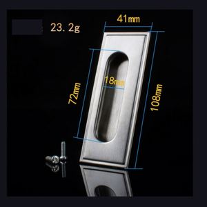 WEKIS Stainless Steel Concealed Handle Square Sliding Door Cabinet Recessed Drawer <b>Pulls</b> Window Handle <b>for</b> Kitchen Application - Product Image 3